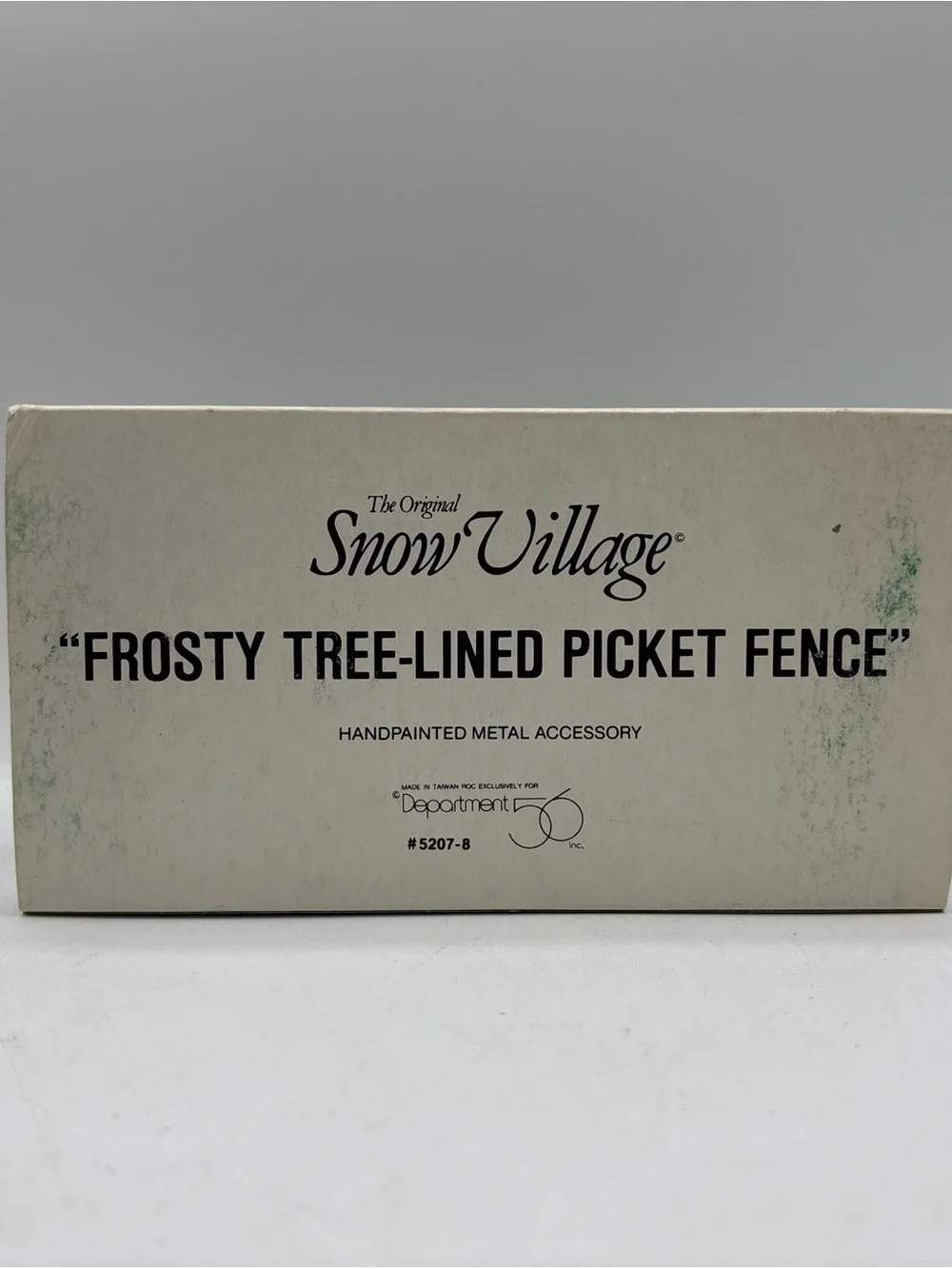 Dept 56 1991 Vintage Original Snow Village Frosty Tree Lined Picket Fence 5207-8